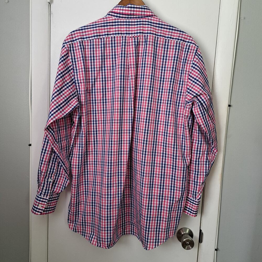 Izod Men's Quick Dry Regular Fit Long Sleeve Button Down Multicolor Plaid Shirt - Picture 2 of 6